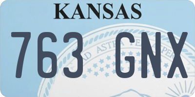KS license plate 763GNX