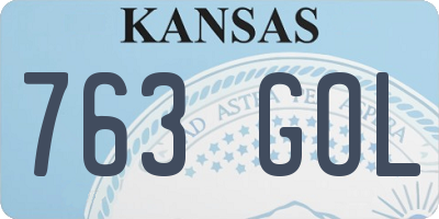 KS license plate 763GOL