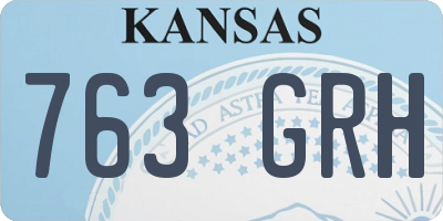 KS license plate 763GRH