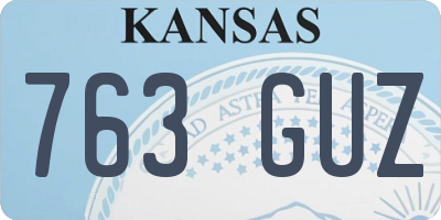 KS license plate 763GUZ