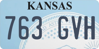 KS license plate 763GVH
