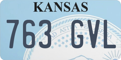 KS license plate 763GVL