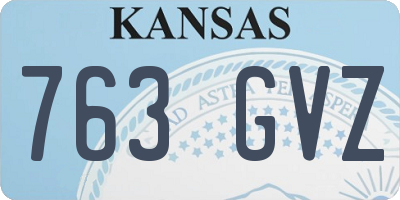 KS license plate 763GVZ