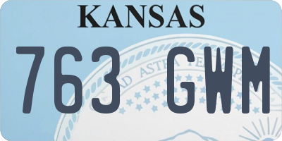 KS license plate 763GWM