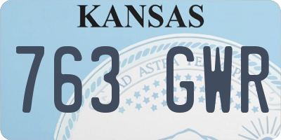 KS license plate 763GWR