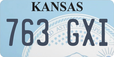 KS license plate 763GXI