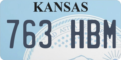 KS license plate 763HBM