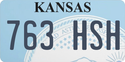 KS license plate 763HSH