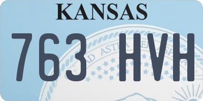 KS license plate 763HVH