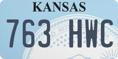 KS license plate 763HWC