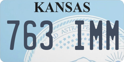 KS license plate 763IMM