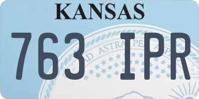 KS license plate 763IPR