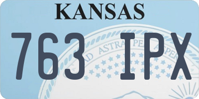 KS license plate 763IPX