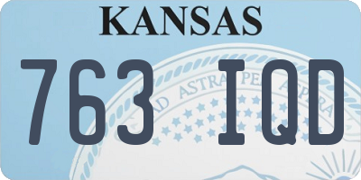 KS license plate 763IQD