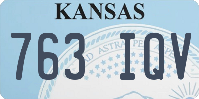 KS license plate 763IQV