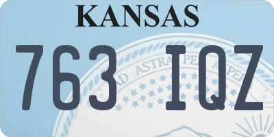 KS license plate 763IQZ