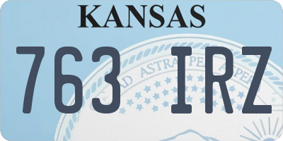 KS license plate 763IRZ