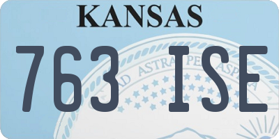 KS license plate 763ISE