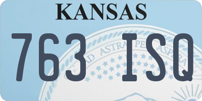 KS license plate 763ISQ