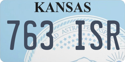 KS license plate 763ISR
