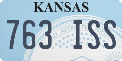 KS license plate 763ISS