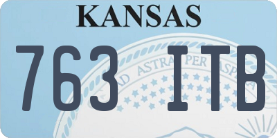 KS license plate 763ITB