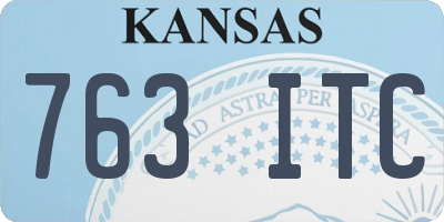 KS license plate 763ITC