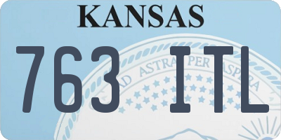 KS license plate 763ITL
