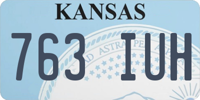 KS license plate 763IUH