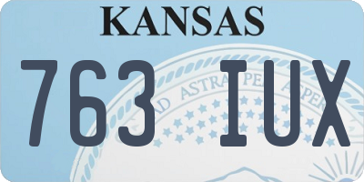 KS license plate 763IUX