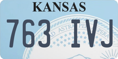 KS license plate 763IVJ