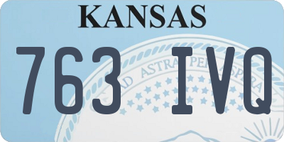 KS license plate 763IVQ