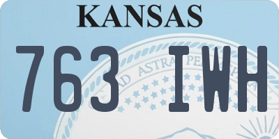 KS license plate 763IWH