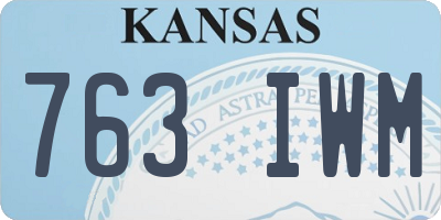 KS license plate 763IWM