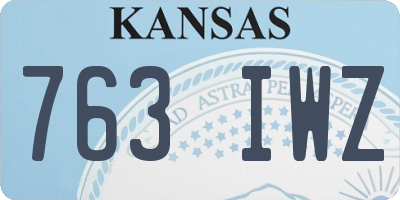 KS license plate 763IWZ