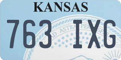 KS license plate 763IXG