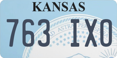 KS license plate 763IXO
