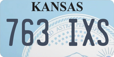 KS license plate 763IXS