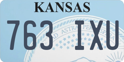 KS license plate 763IXU