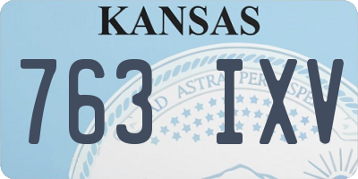 KS license plate 763IXV