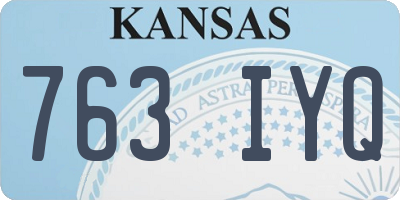 KS license plate 763IYQ