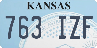 KS license plate 763IZF