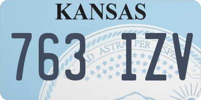 KS license plate 763IZV