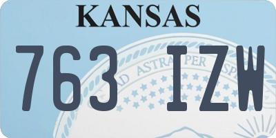 KS license plate 763IZW