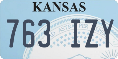 KS license plate 763IZY