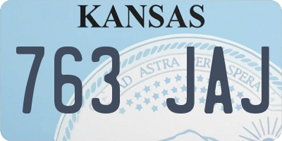 KS license plate 763JAJ