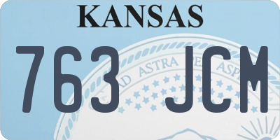 KS license plate 763JCM