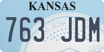KS license plate 763JDM