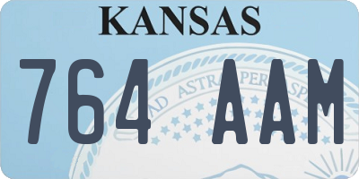 KS license plate 764AAM