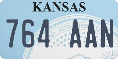 KS license plate 764AAN